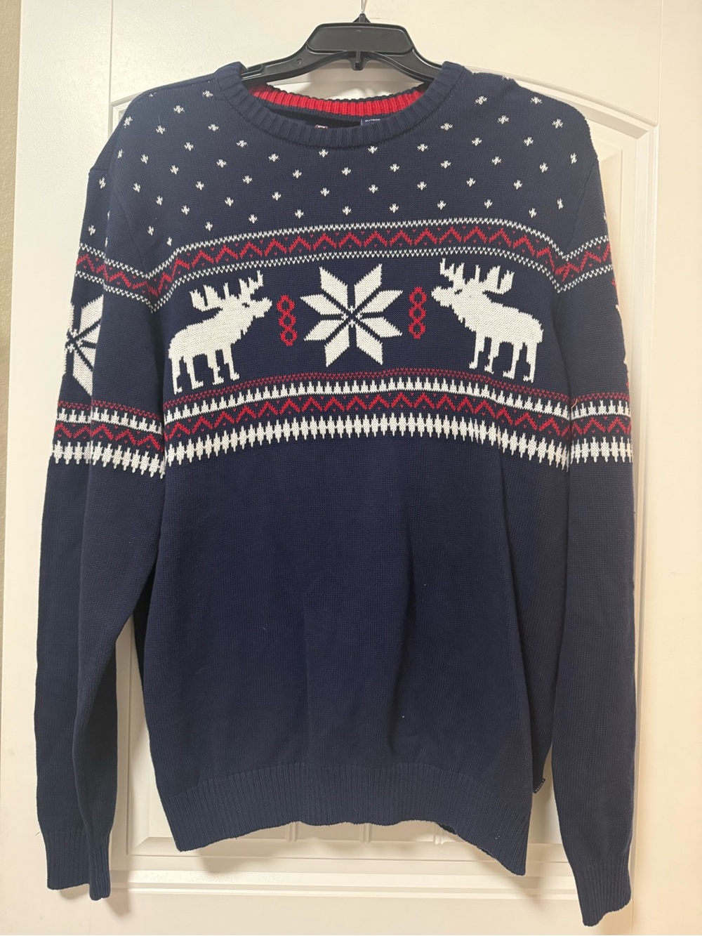 NWT Chaps Americana Moose Crewneck Knit Sweater